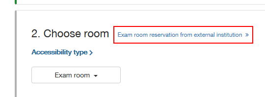 EXAM Choose external institution