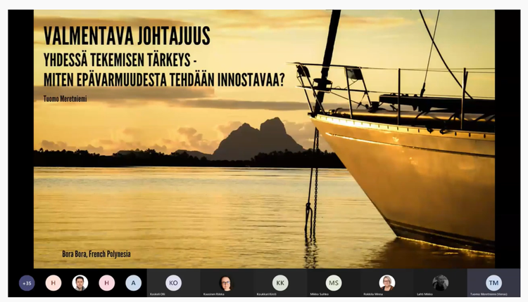 Kuvakaappaus webinaarista.