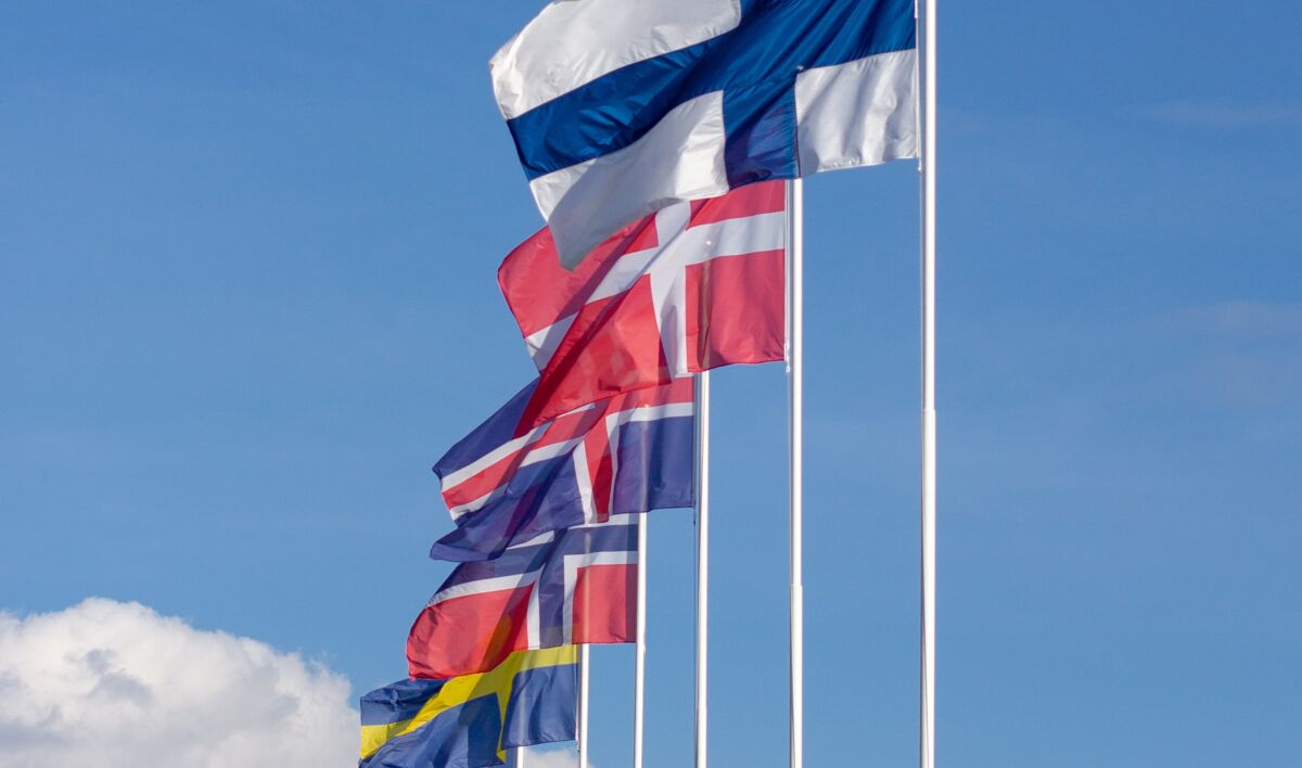 Nordic countries flags